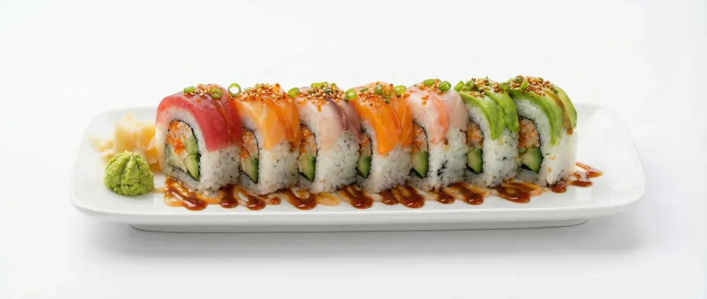 Assortiment de makis colorés, illustration de la variété de la cuisine japonaise à Melun