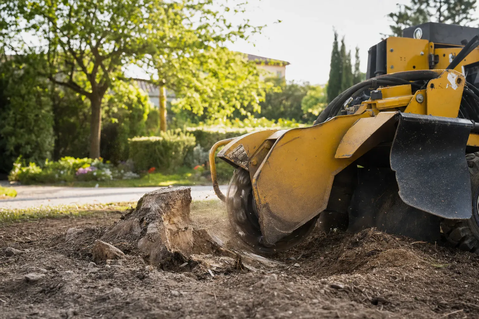 Comment enlever une souche d’arbre : rognage, dessouchage, méthodes