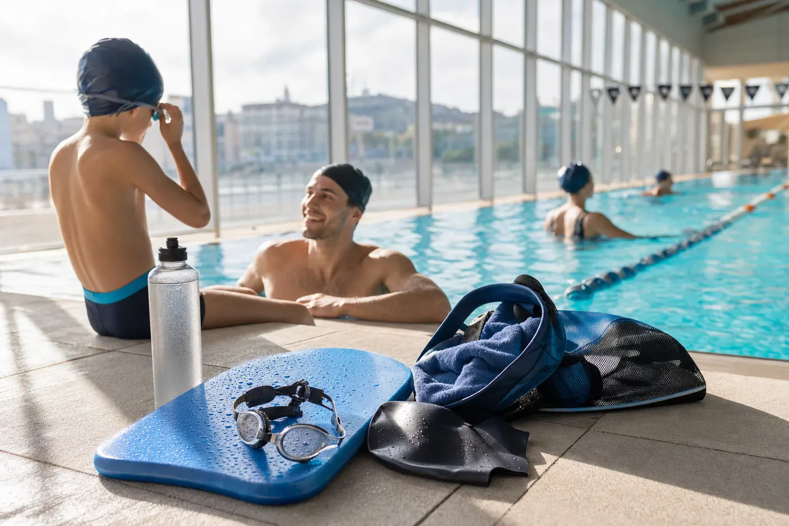 Les équipements essentiels du nageur : maillot, lunettes, bonnet