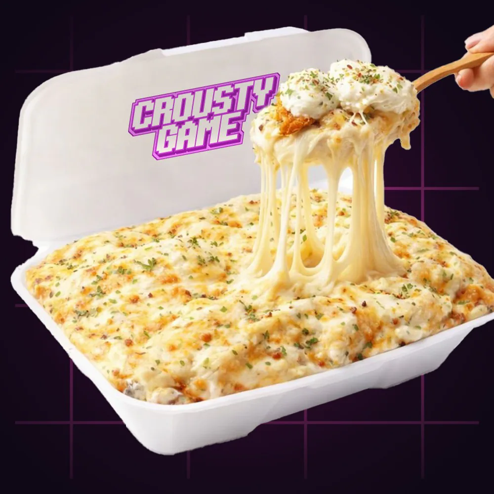 Gratiné Boursin : poulet pané croustillant, mozzarella et Boursin gratinés