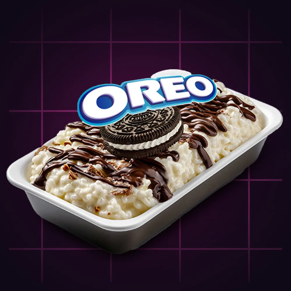 Crousty Oreo : riz au lait, nappage Nutella et Oreo