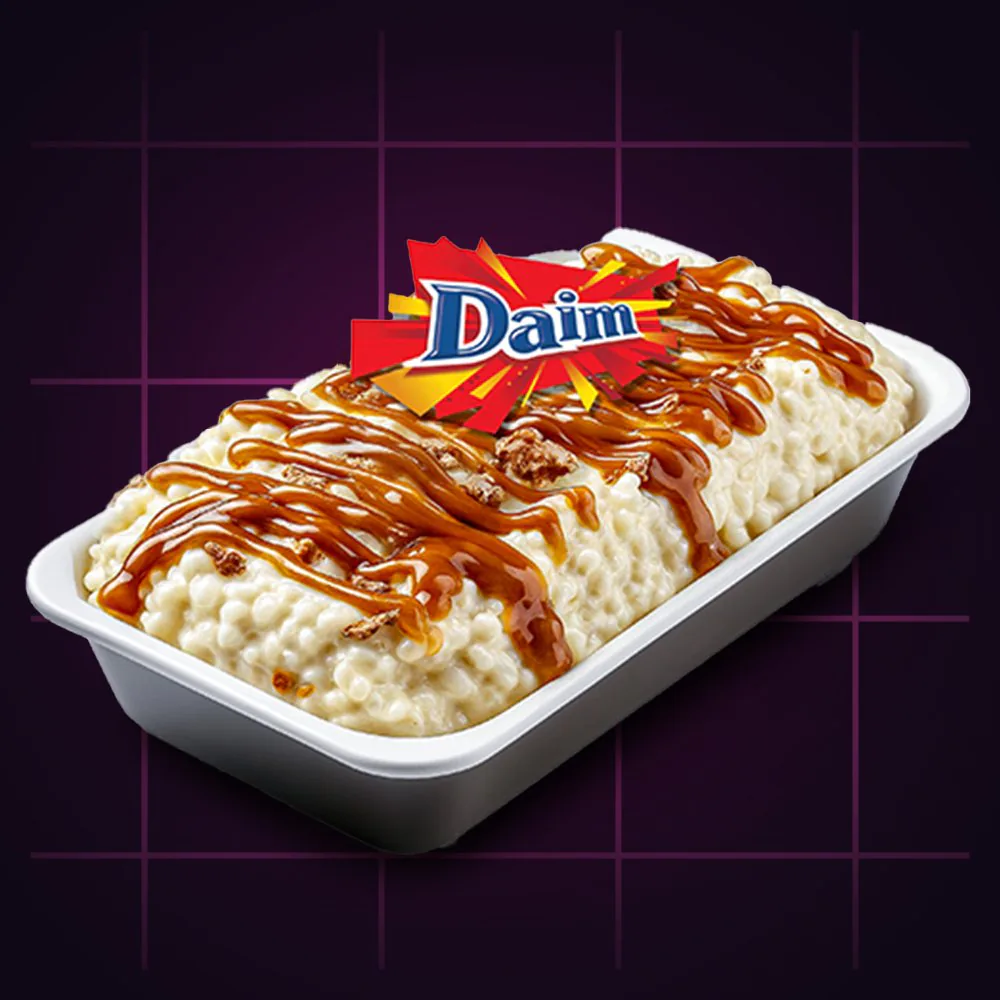 Crousty Daim : riz au lait, caramel beurre salé et Daim