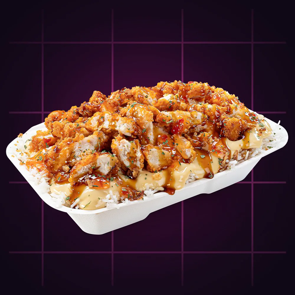 Crousty Original : riz, tenders de poulet croustillant et sauce crousty