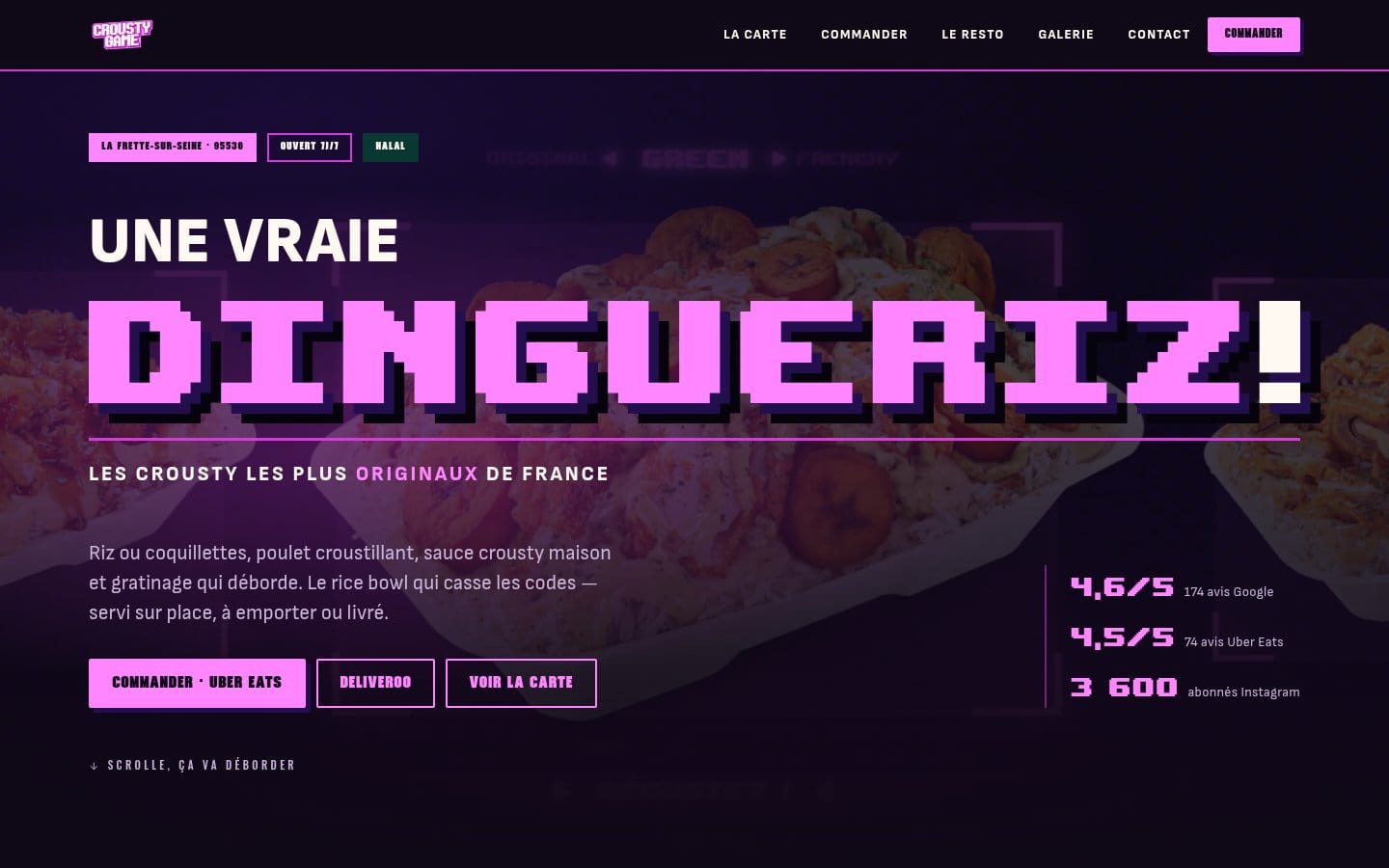 Site de Crousty Game La Frette, réalisation Digiflow