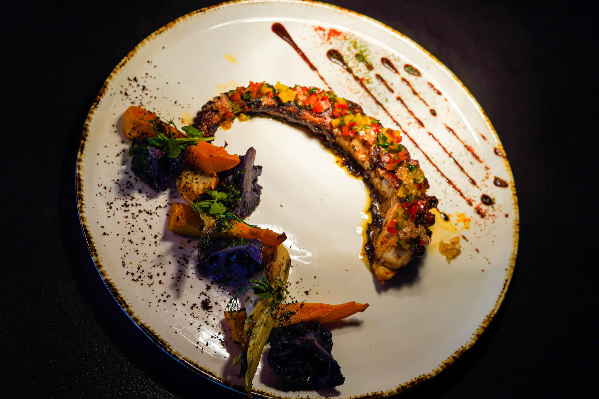 Plats bistronomiques du Rooftop des Réformés, restaurant rooftop Marseille