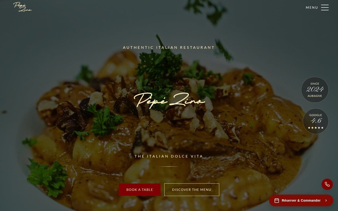 Site de Pepe Zino, réalisation Digiflow