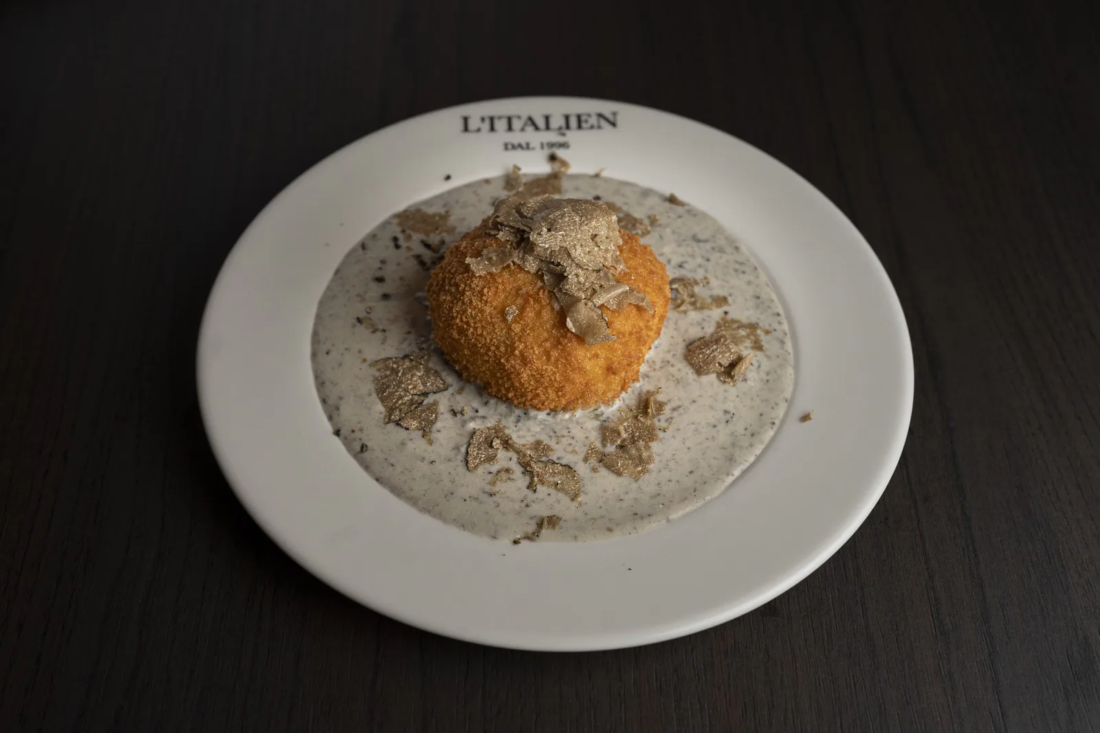Burratina panée à la truffe