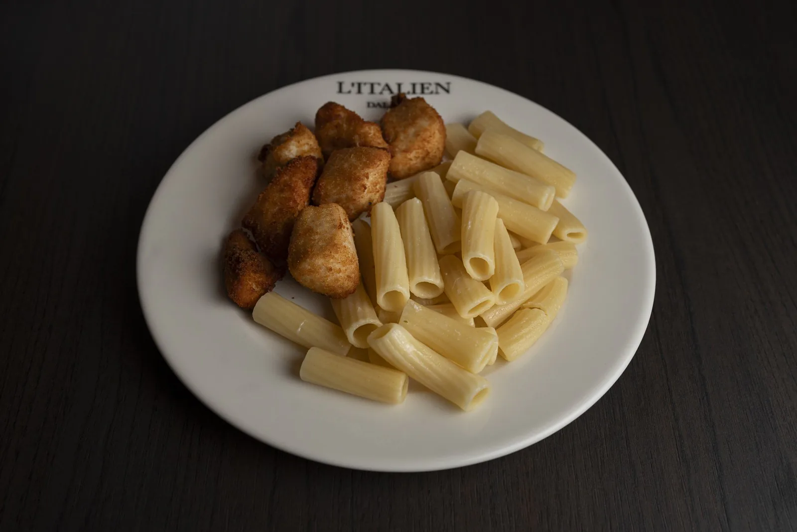 Menu enfant : pâtes au poulet