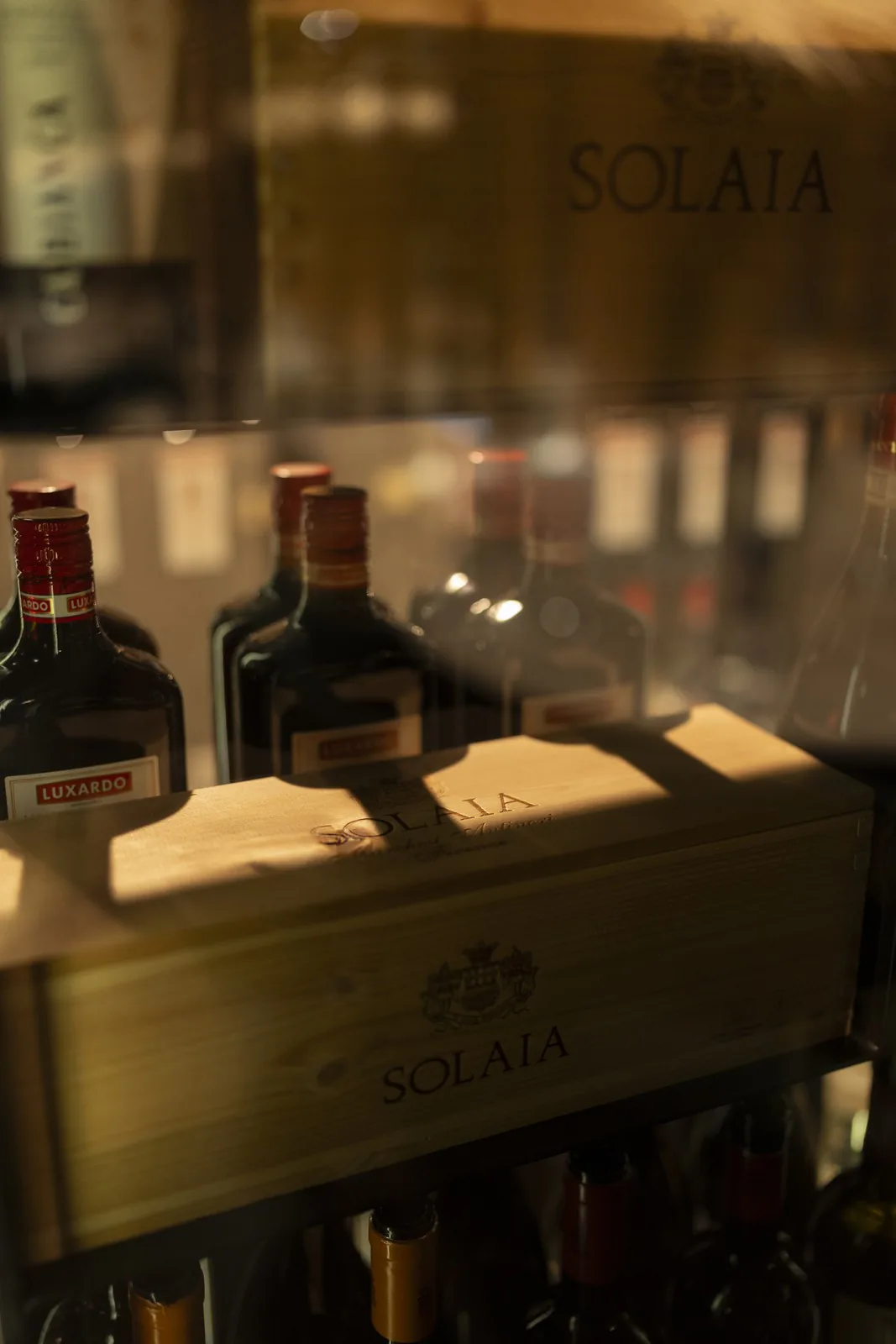 Caisse de Solaia dans la cave