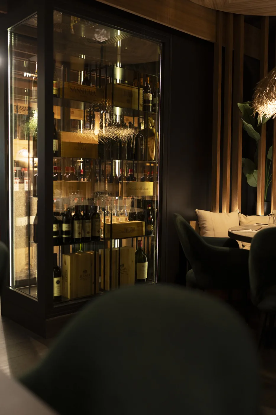La cave à vin vitrée