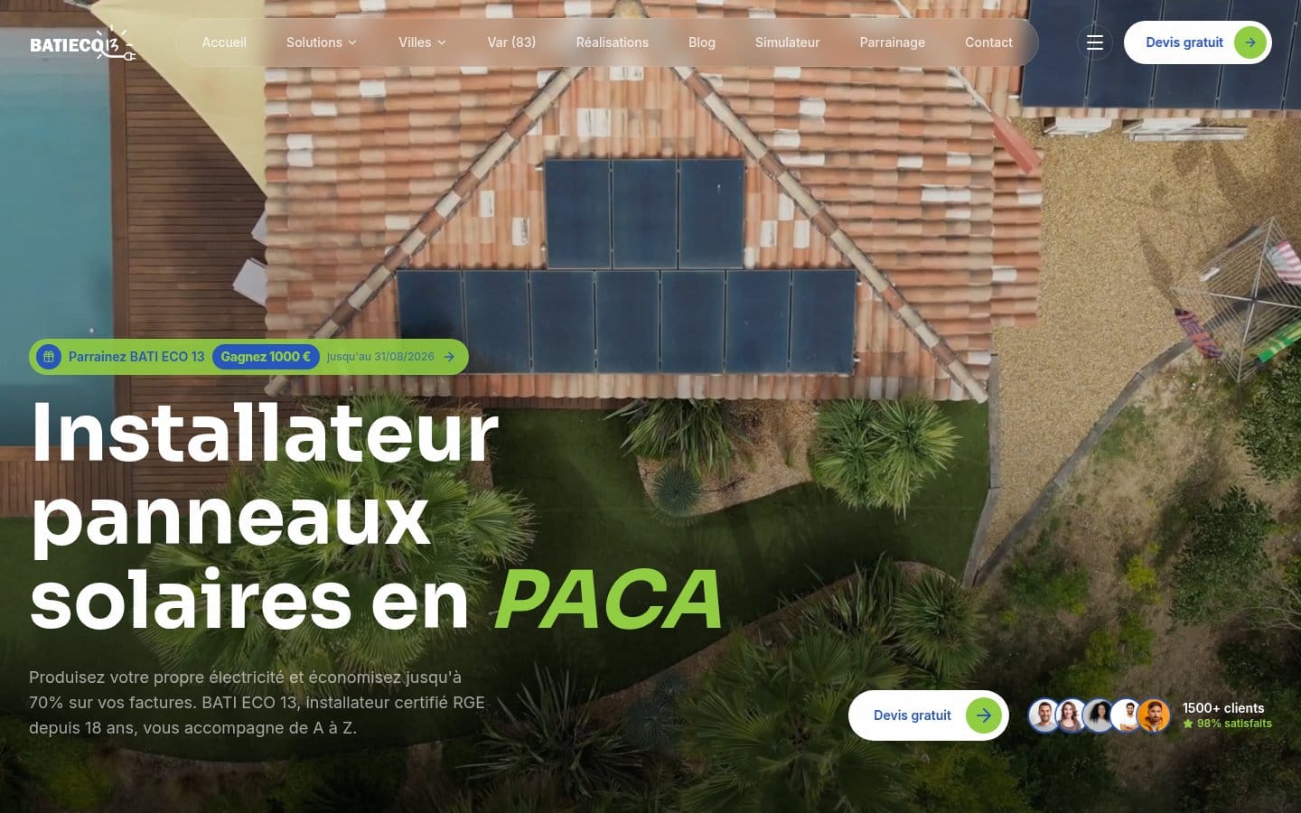 Site de Batieco 13, réalisation Digiflow