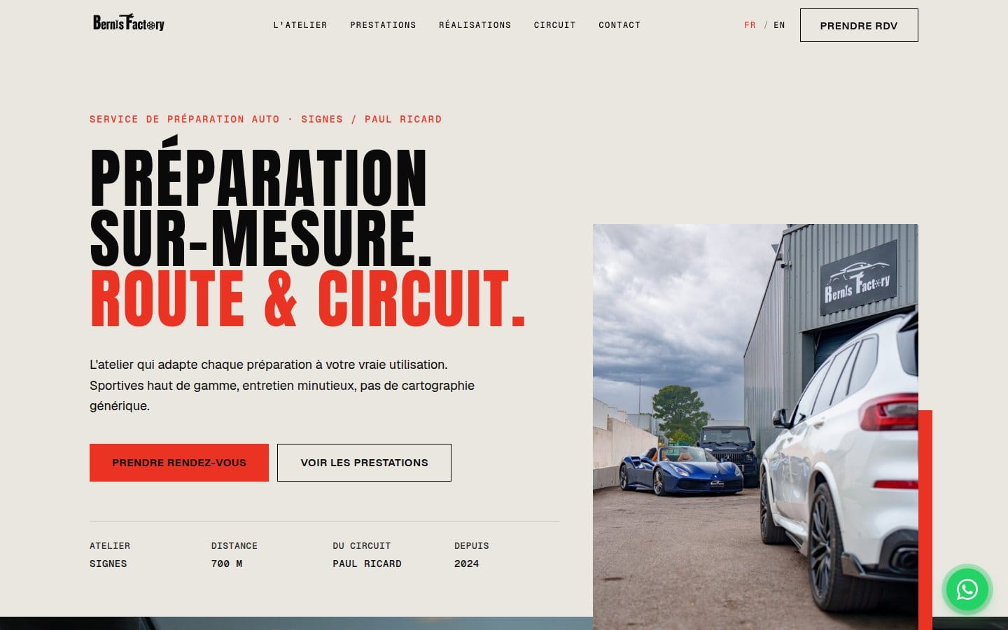 Site de Bernis Factory, réalisation Digiflow