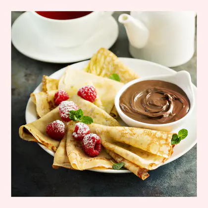 Crêpes garnies préparées en boutique