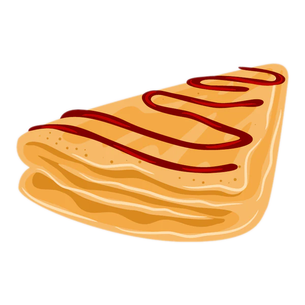 Crêpe nappée de chocolat