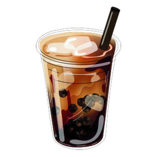 Bubble tea servi glacé avec ses perles