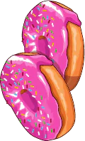 Pile de donuts glacés