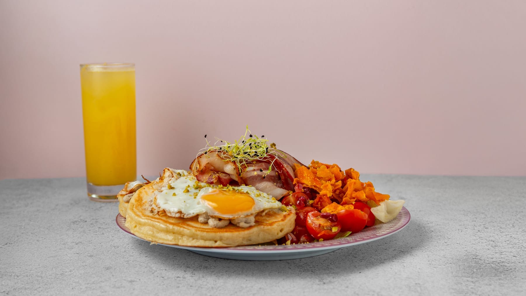 Paris Nine O'Clock, pancakes salés au chou-fleur rôti Peach Strasbourg