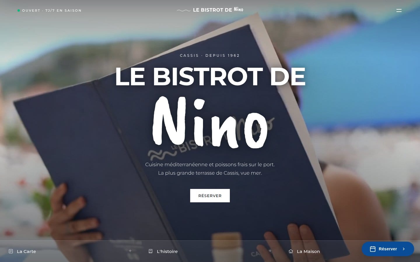 Site de Le Bistrot de Nino, réalisation Digiflow