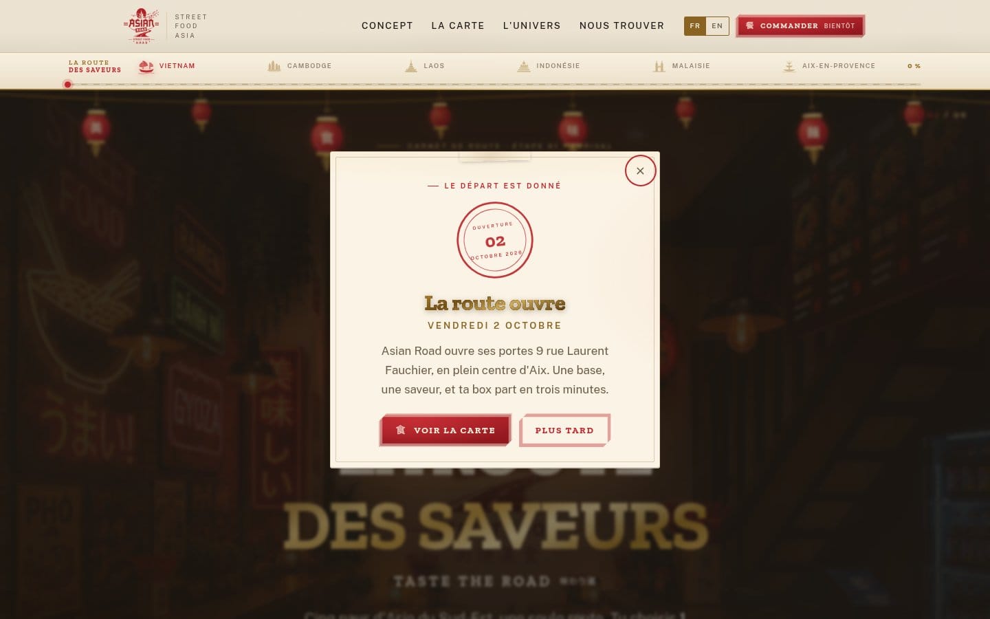 Site de Asian Road, réalisation Digiflow
