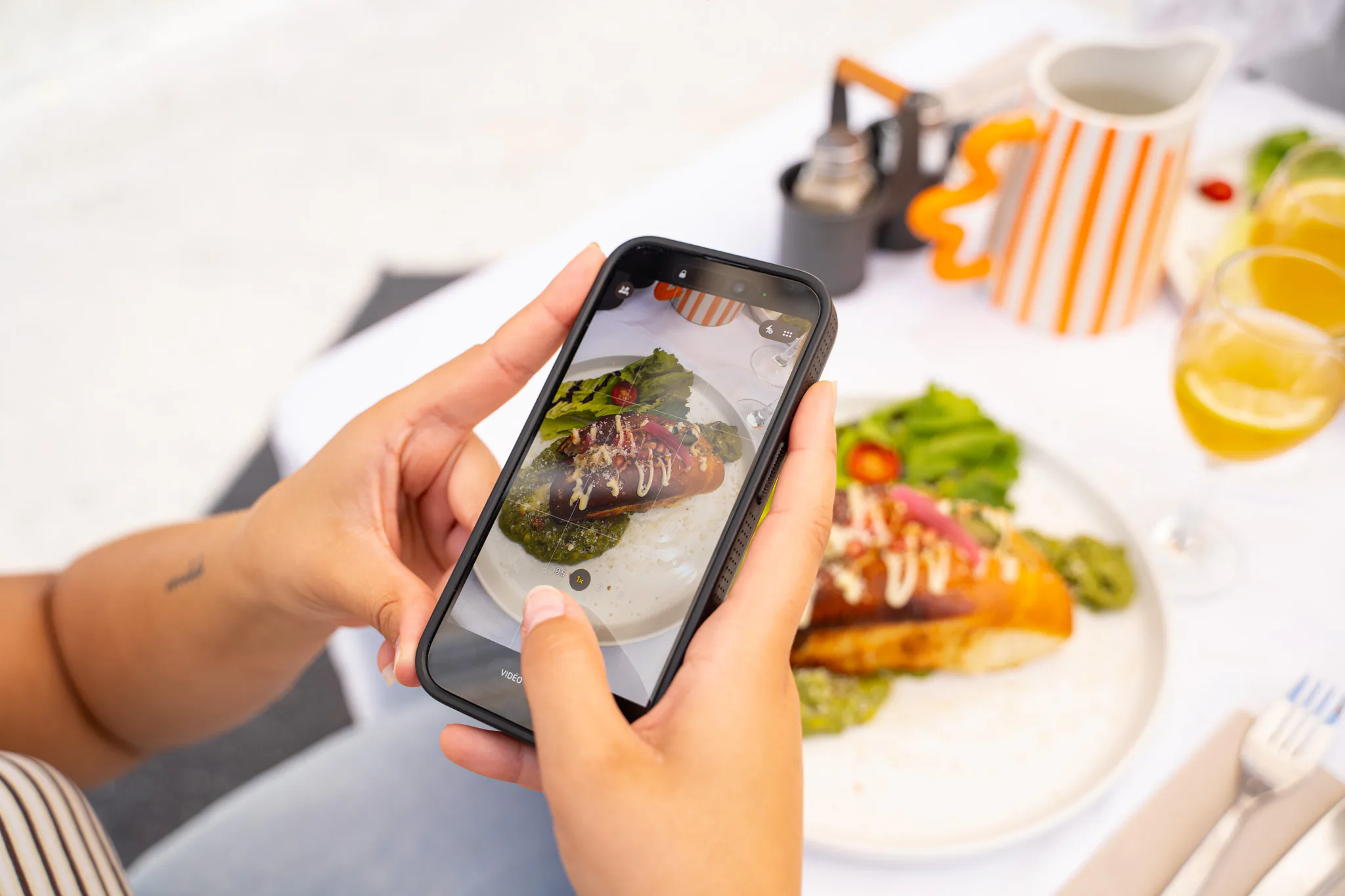Un plat Pastagars photographié au téléphone
