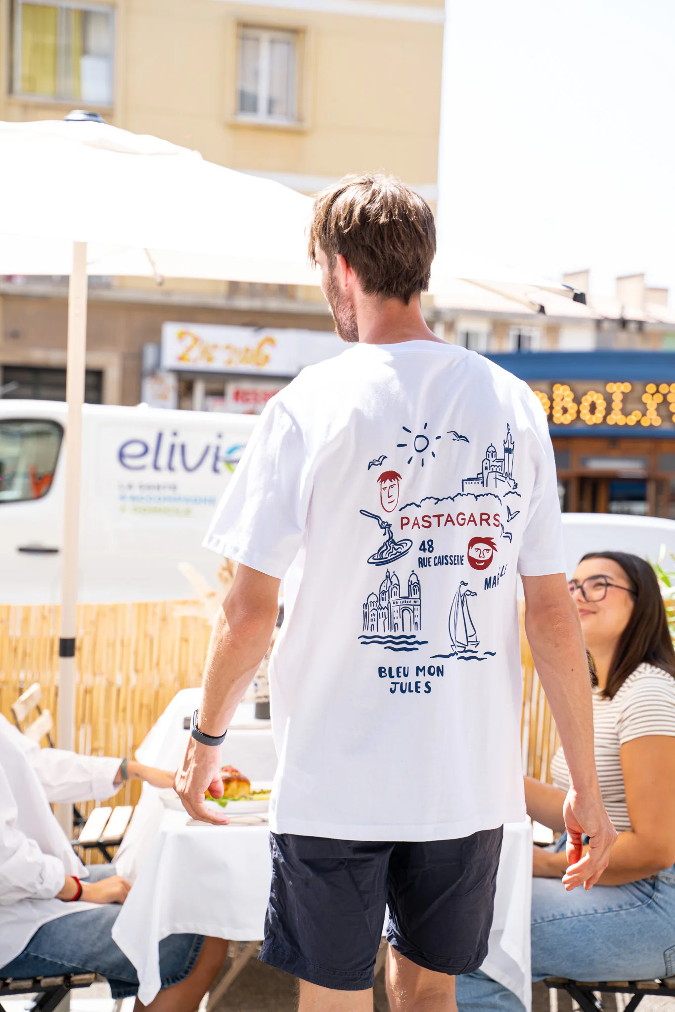 Illustrations Pastagars — Marseille dessinée à la main, « Bleu mon Jules »
