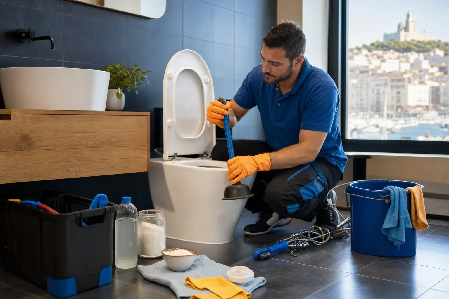 Toilettes bouchées dans une salle de bain : comprendre quoi faire avant d'appeler un plombier à Marseille