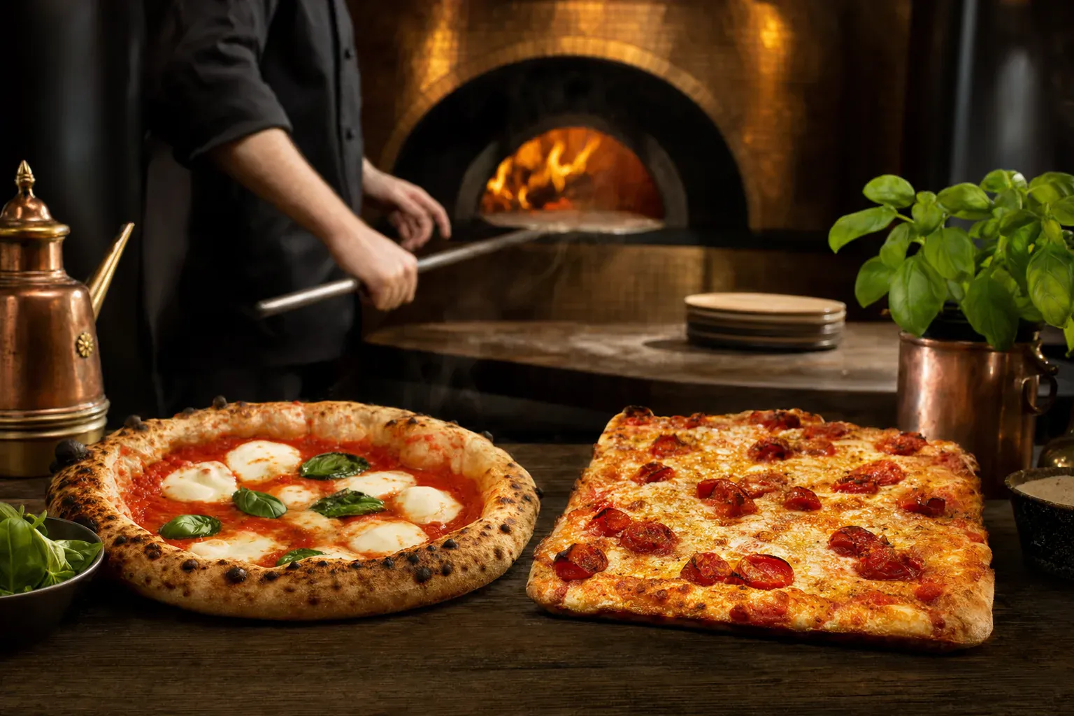 différence entre pizza napolitaine et pizza romaine