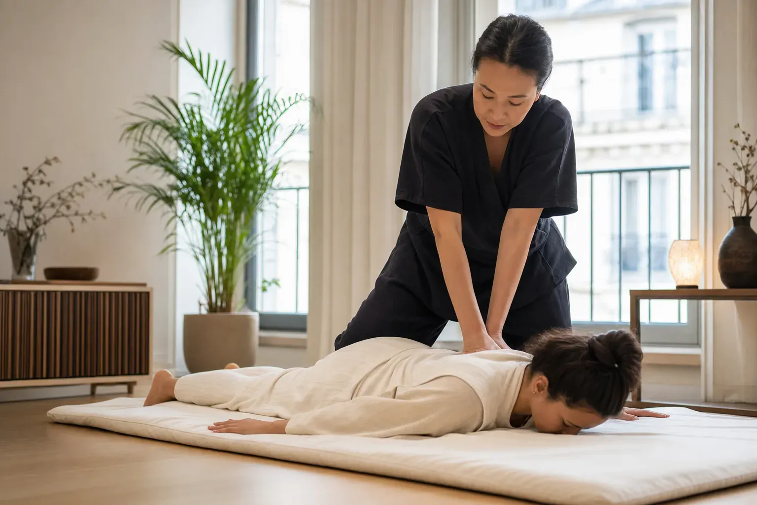 Illustration : Shiatsu : dangers, contre-indications et précautions — ce qu'il faut savoir avant une séance