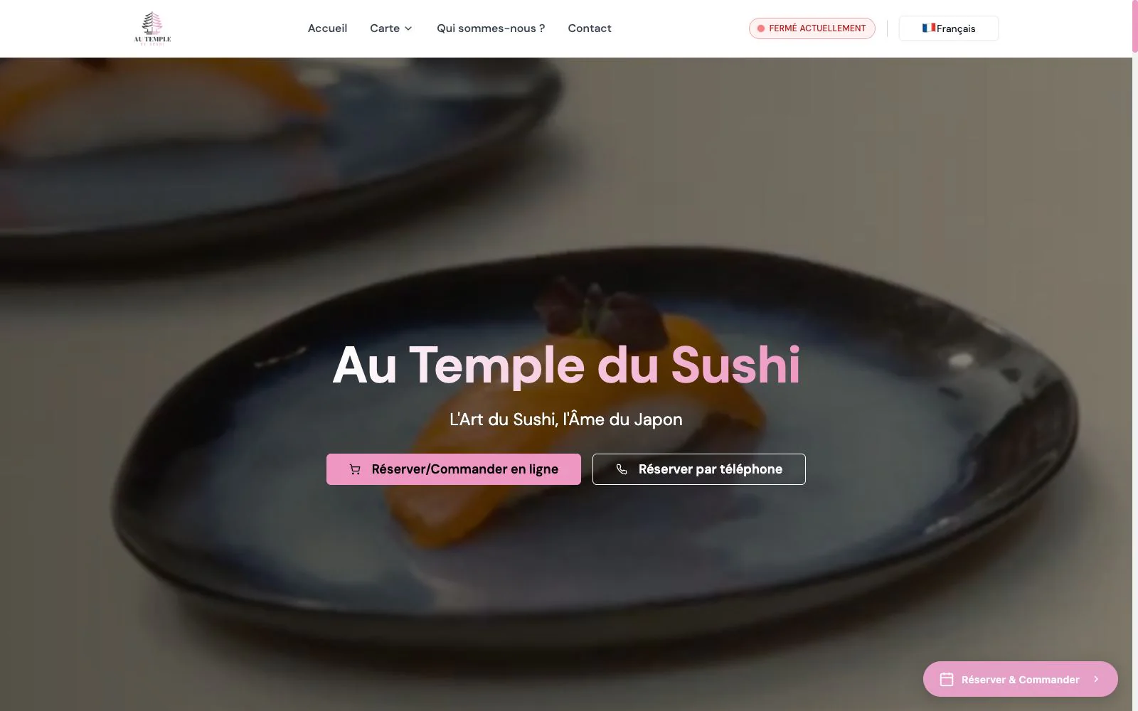 Site web de Au Temple du Sushi