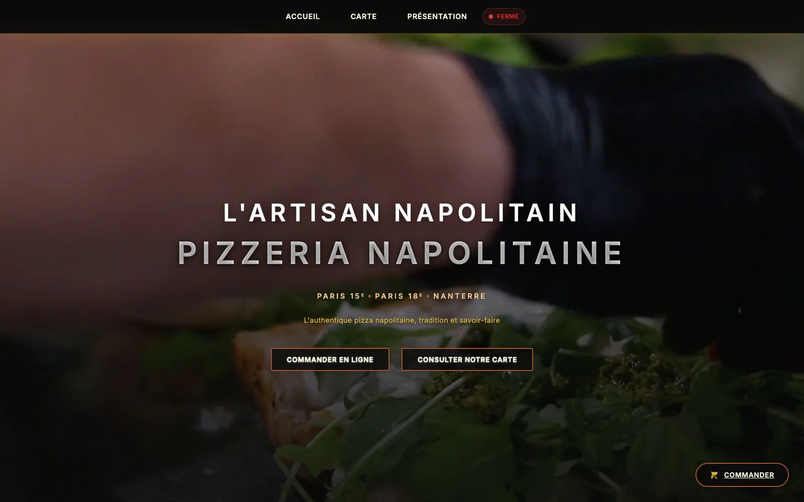 Site web de L'Artisan Napolitain