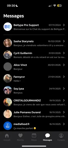 Application BeHype - statistiques et résultats des campagnes