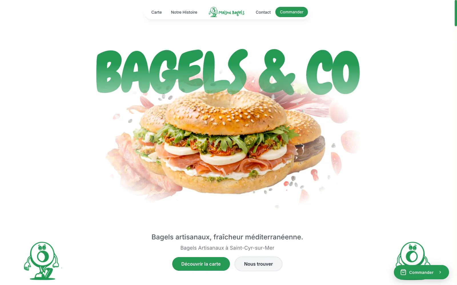 Site web de Maison Bagels