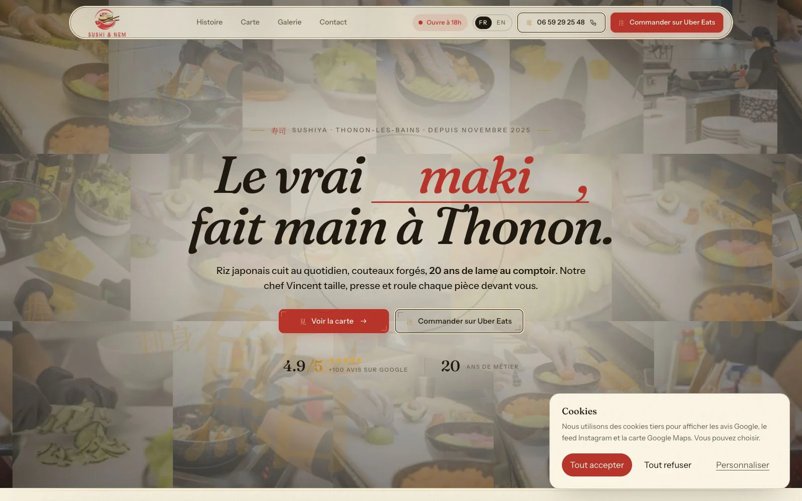 Site web de Sushi & Nem