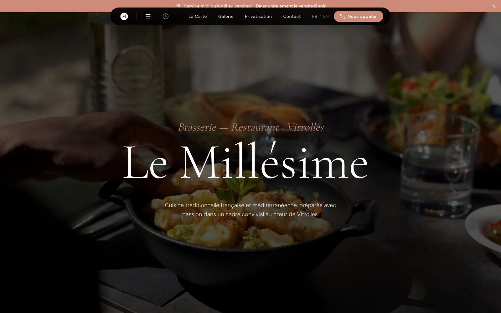 Site web de Brasserie Le Millésime