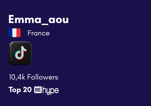 Exemple de carte de profil TikTok d'une créatrice food, format vertical typique des créateurs montants à Nantes