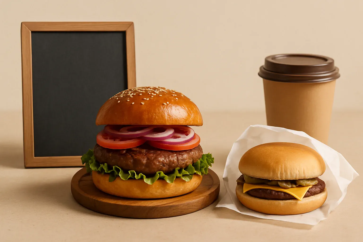 différence entre burger artisanal et burger industriel