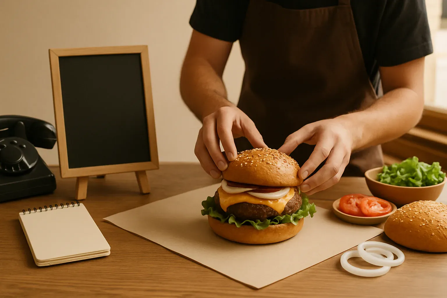 comment est préparé un burger fait maison