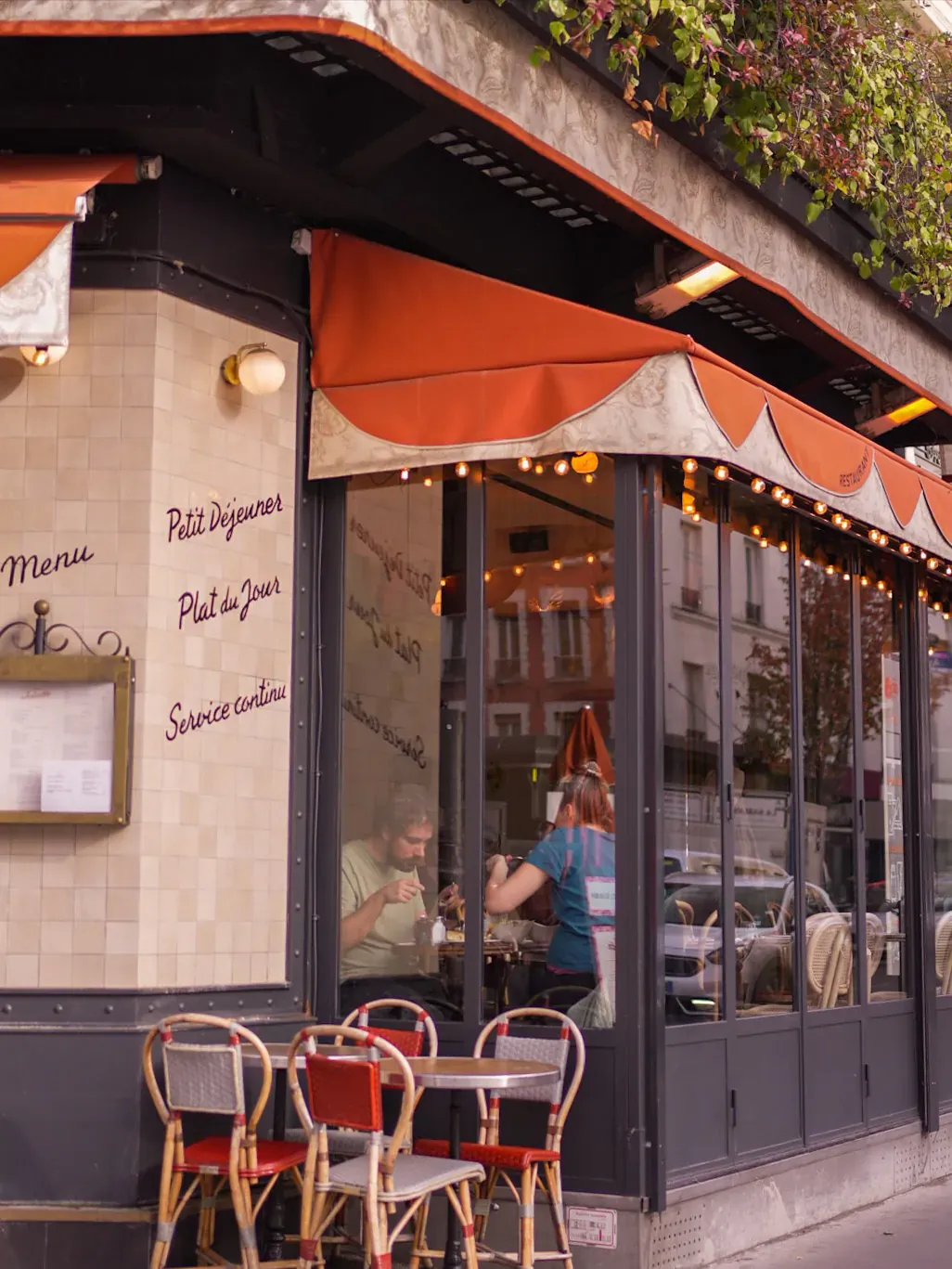 Covered terrace at Café Juliette