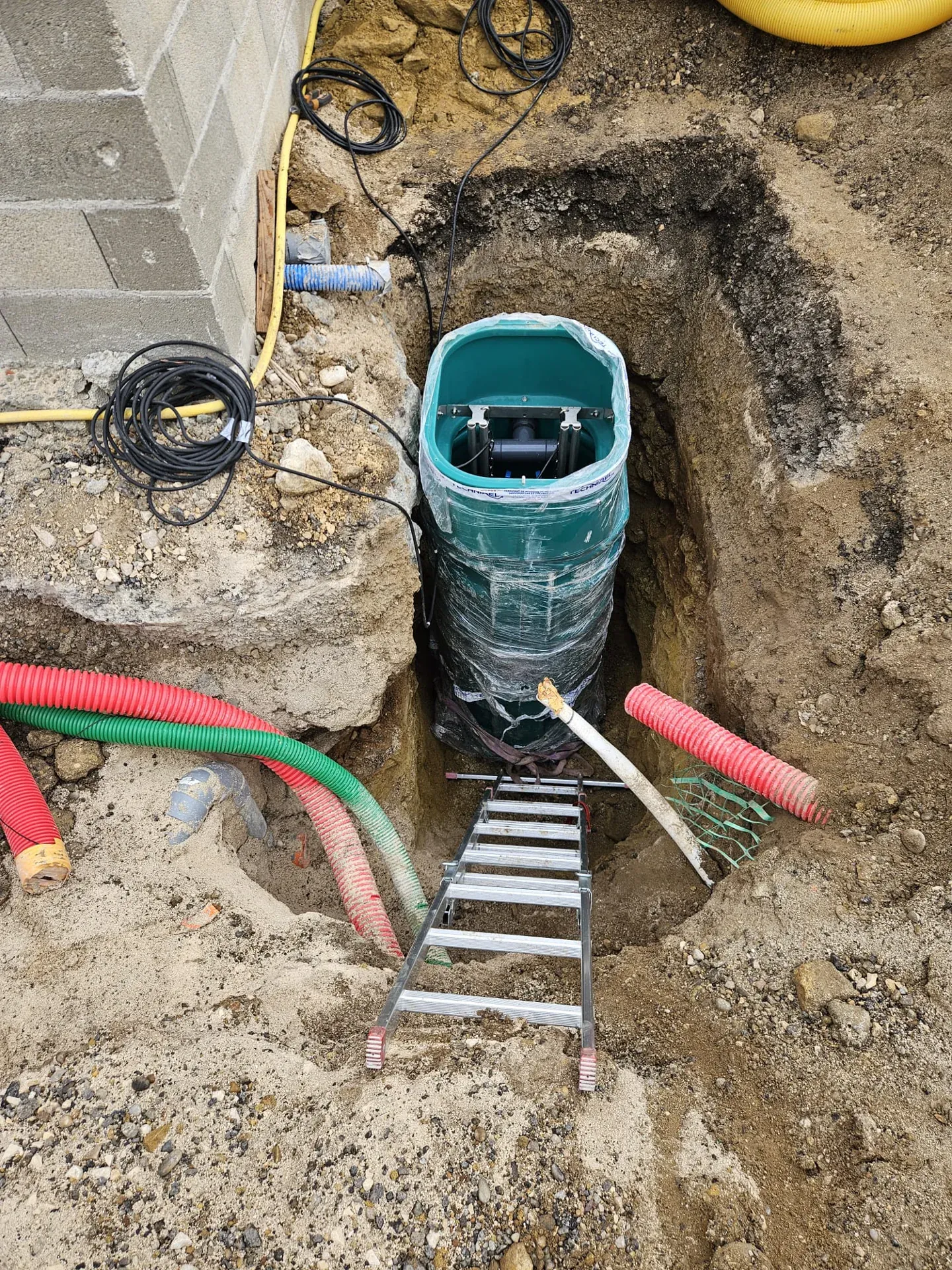 Chantier CLG Plomberie — Stations de relevage, vue 2