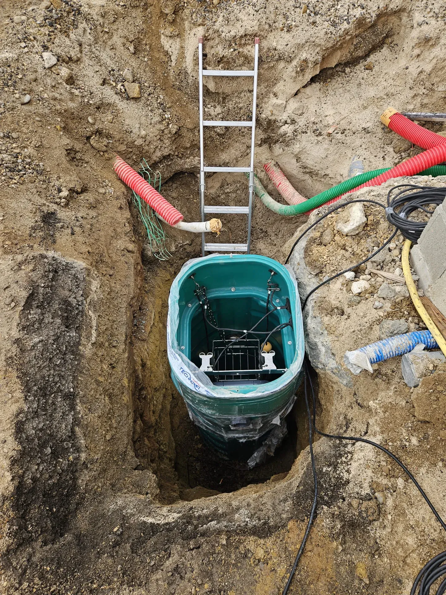Chantier CLG Plomberie — Stations de relevage, vue 1