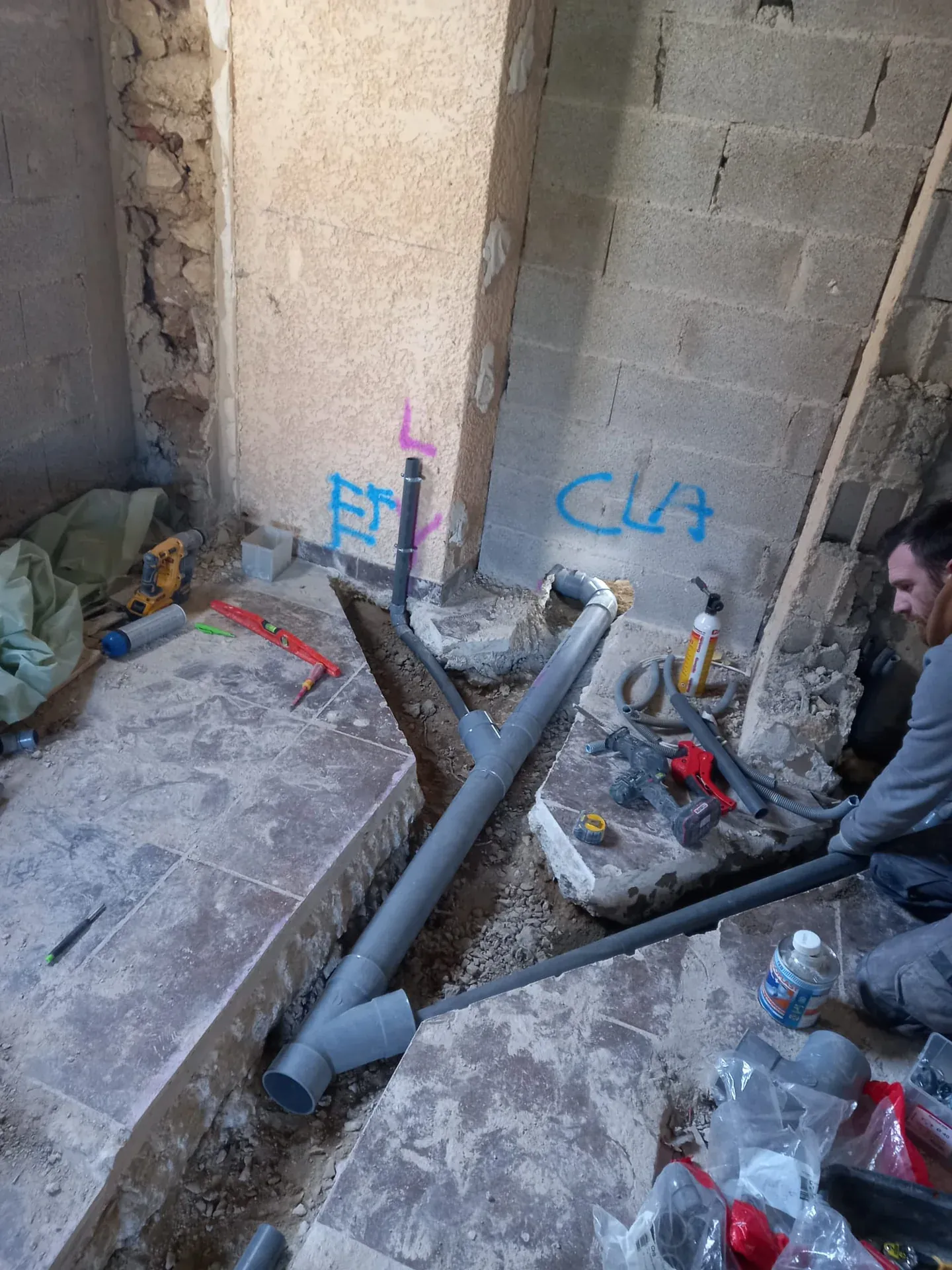 Chantier CLG Plomberie — Plomberie & réseaux, vue 32