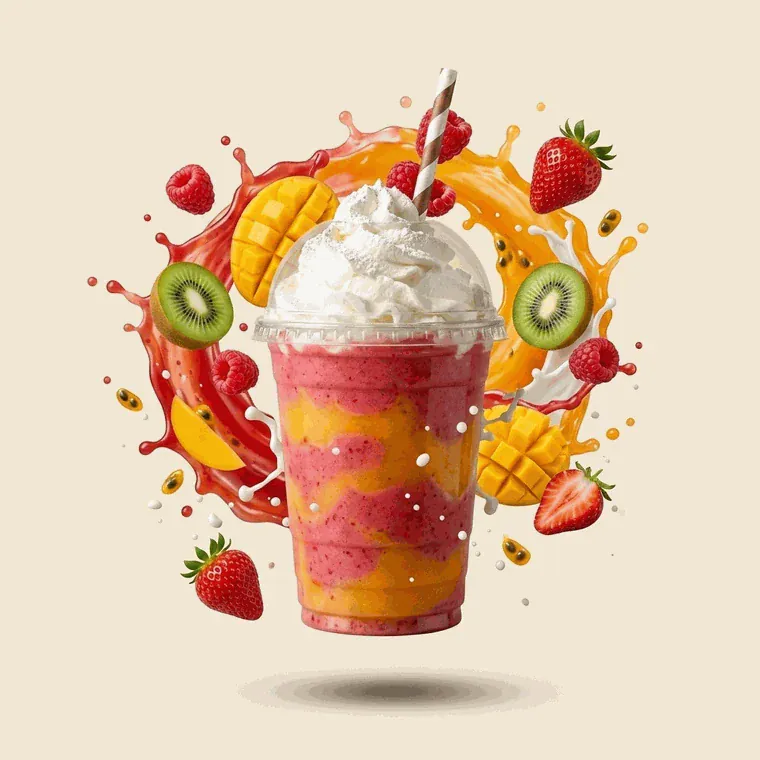 Smoothie aux fruits frais servi en gobelet COFFEAT