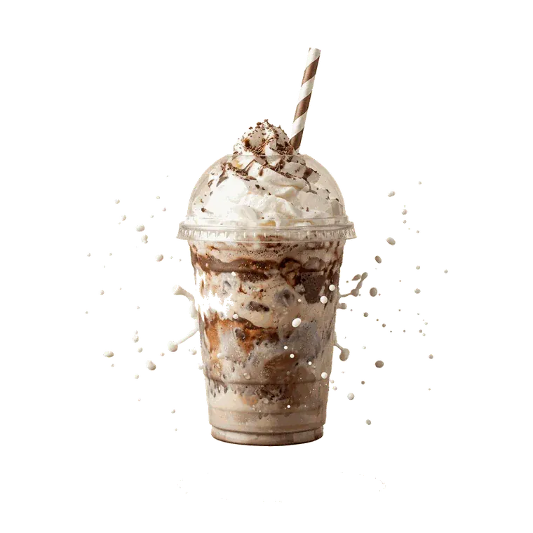 Milkshake COFFEAT en gobelet, chantilly et copeaux de chocolat
