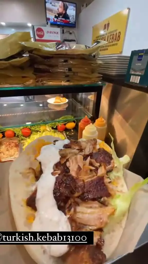 Le kebab de près