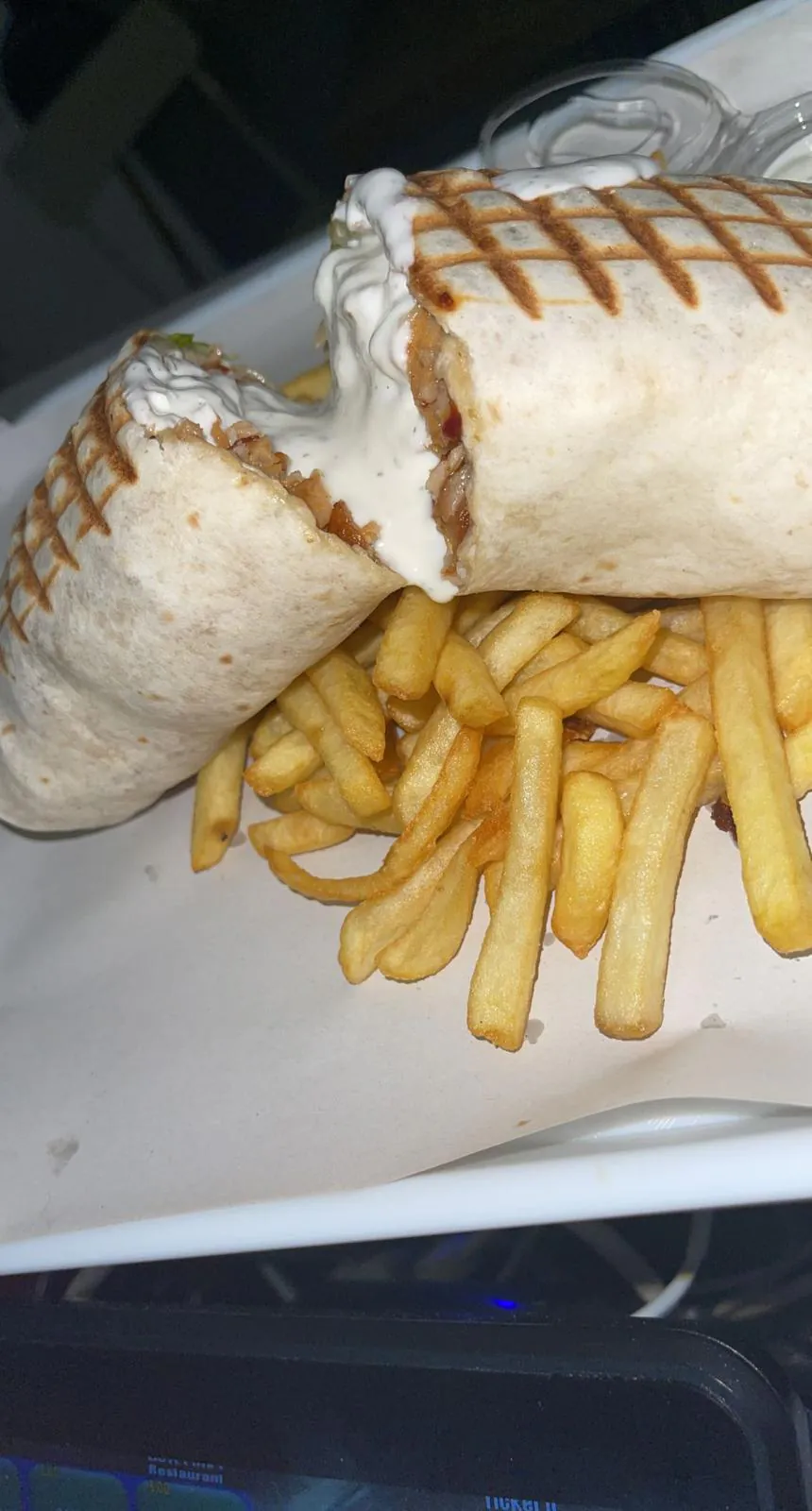 Galettes grillées et frites