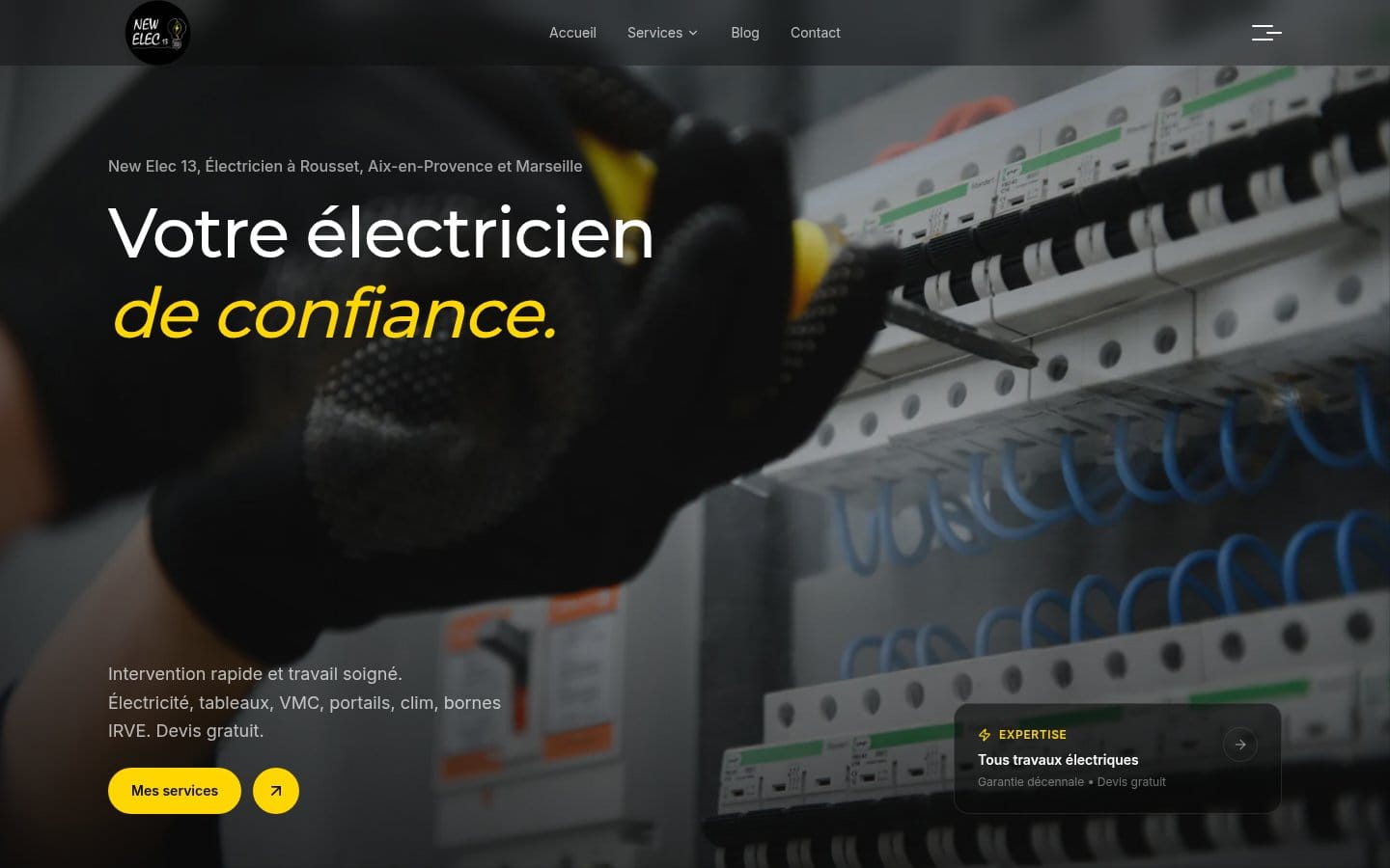 Site de Newelec 13, réalisation Digiflow