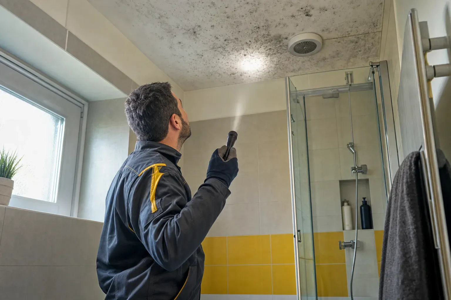 Kit de ventilation avec gaine flexible en aluminium et grille murale blanche, matériel d'une VMC de salle de bain