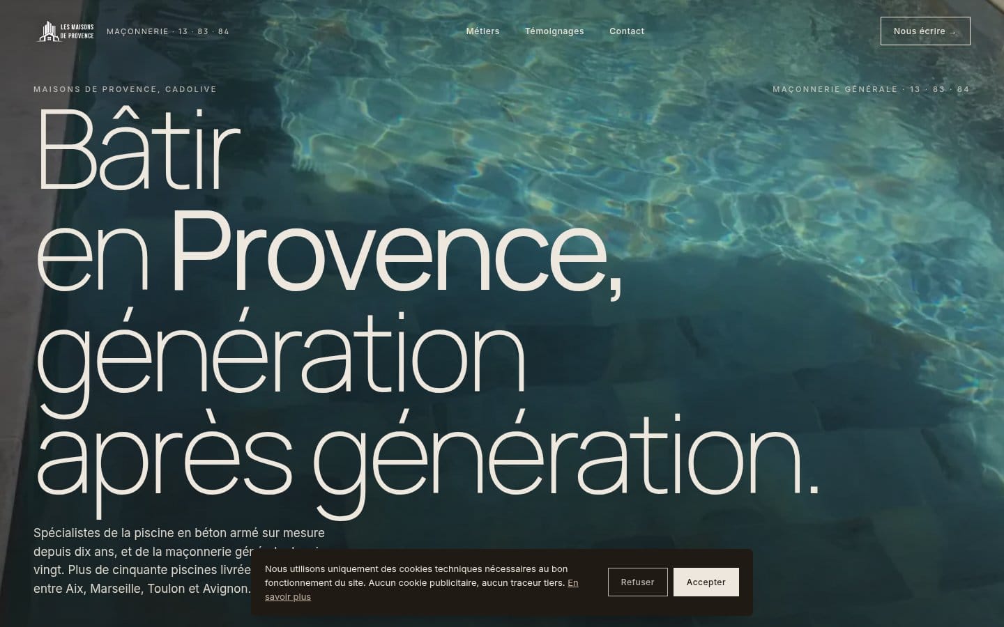 Site de Maisons de Provence, réalisation Digiflow