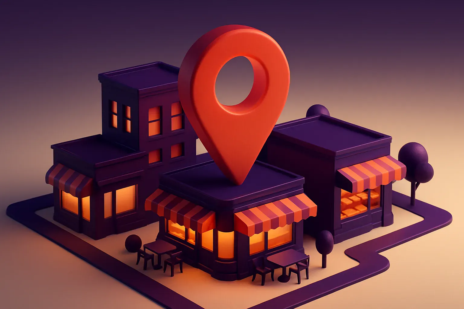 Illustration éditoriale — guide du SEO local