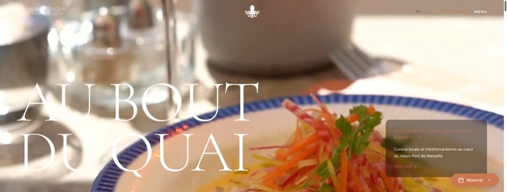Site d’Au Bout du Quai, restaurant à Marseille, réalisation Digiflow